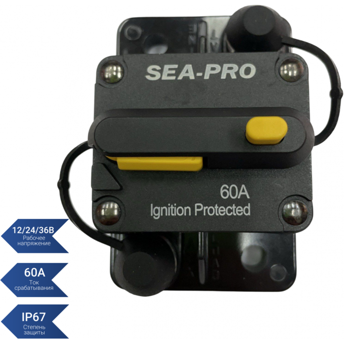 Автоматический предохранитель SEA PRO 60А 60A Автоматический предохранитель SEA PRO 60А 60A